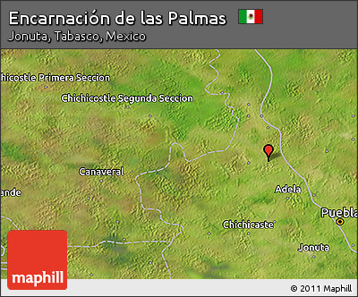 Satellite 3D Map of Encarnación De Las Palmas