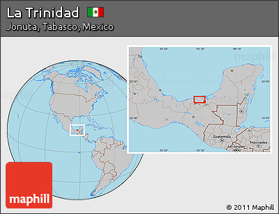 Gray Location Map of La Trinidad