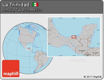 Gray Location Map of La Trinidad