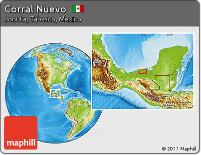 Physical Location Map of Corral Nuevo