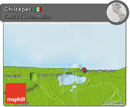 Physical 3D Map of Chiltepec