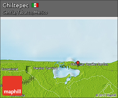 Physical 3D Map of Chiltepec