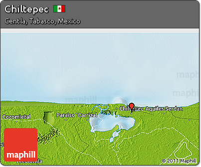 Physical 3D Map of Chiltepec