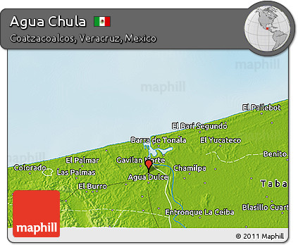 Physical 3D Map of Agua Chula