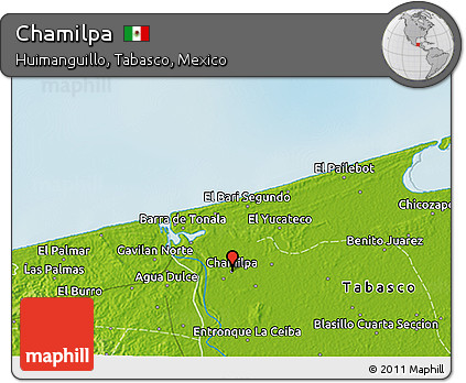 Physical 3D Map of Chamilpa