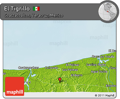 Physical 3D Map of El Tigrillo