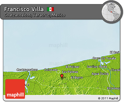 Physical 3D Map of Francisco Villa