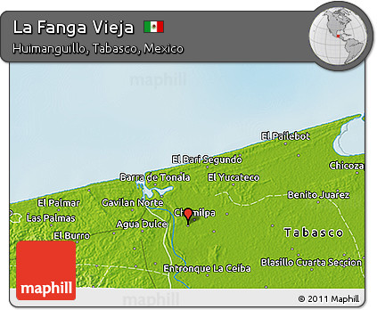 Physical 3D Map of La Fanga Vieja