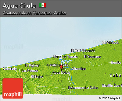 Physical 3D Map of Agua Chula