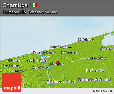 Physical 3D Map of Chamilpa