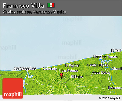 Physical 3D Map of Francisco Villa