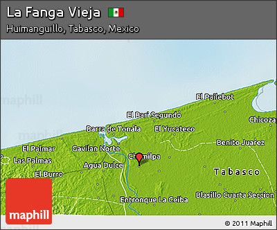 Physical 3D Map of La Fanga Vieja