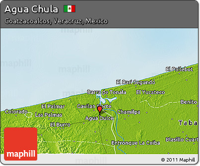 Physical 3D Map of Agua Chula