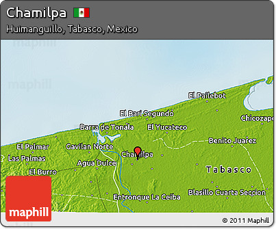 Physical 3D Map of Chamilpa