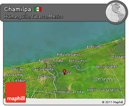 Satellite 3D Map of Chamilpa
