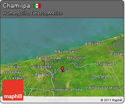 Satellite 3D Map of Chamilpa