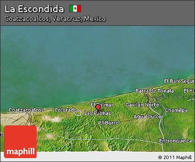 Satellite 3D Map of La Escondida