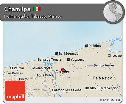 Shaded Relief 3D Map of Chamilpa