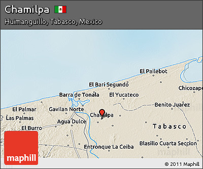 Shaded Relief 3D Map of Chamilpa