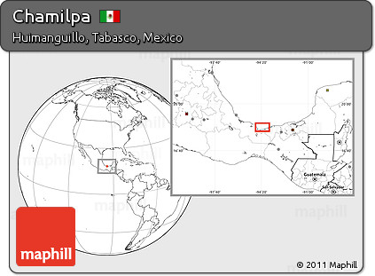 Blank Location Map of Chamilpa