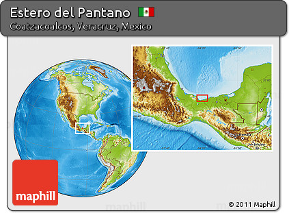 Physical Location Map of Estero Del Pantano