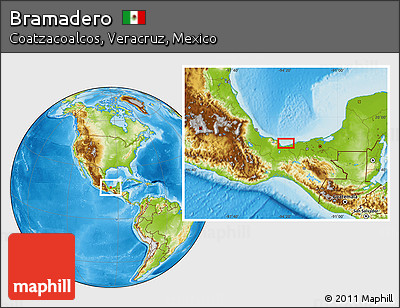 Physical Location Map of Bramadero