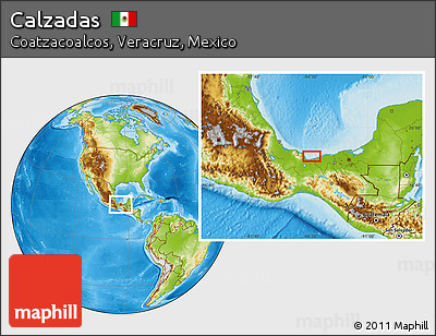 Physical Location Map of Calzadas