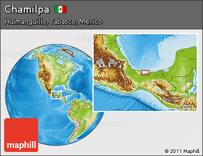 Physical Location Map of Chamilpa