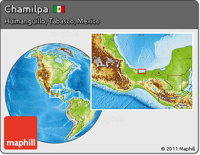 Physical Location Map of Chamilpa