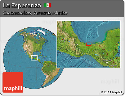 Satellite Location Map of La Esperanza