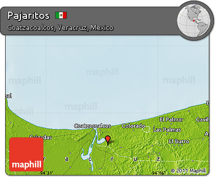 Physical Map of Pajaritos