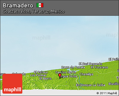 Physical Panoramic Map of Bramadero