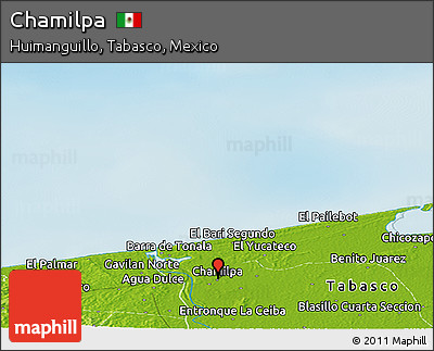 Physical Panoramic Map of Chamilpa