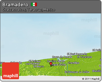 Physical Panoramic Map of Bramadero