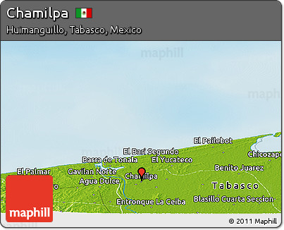 Physical Panoramic Map of Chamilpa