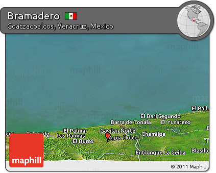Satellite Panoramic Map of Bramadero