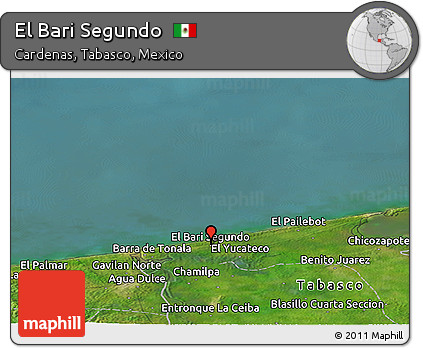 Satellite Panoramic Map of El Bari Segundo