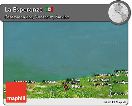 Satellite Panoramic Map of La Esperanza