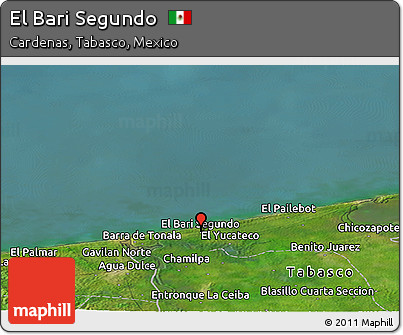 Satellite Panoramic Map of El Bari Segundo