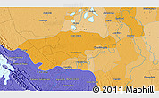 Political 3D Map of Buenos Aires