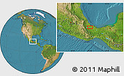 Satellite Location Map of Buenos Aires