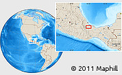 Shaded Relief Location Map of Buenos Aires