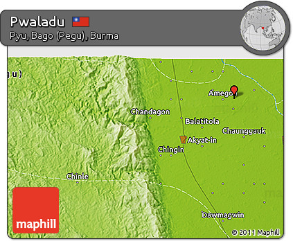 Physical 3D Map of Pwaladu