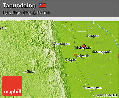 Physical 3D Map of Tagundaing