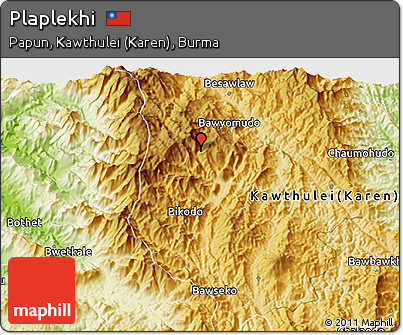Physical 3D Map of Plaplekhi