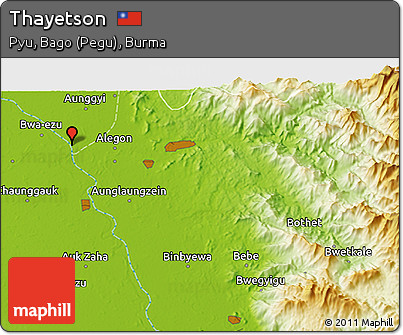 Physical 3D Map of Thayetson