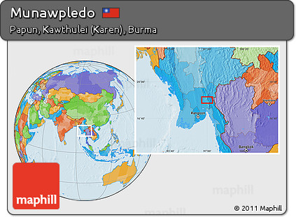 Political Location Map of Munawpledo