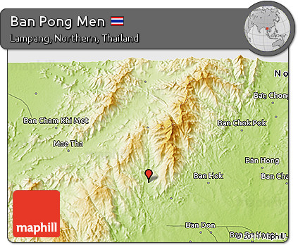 Physical 3D Map of Ban Pong Men