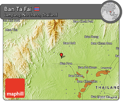 Physical 3D Map of Ban Ta Fai