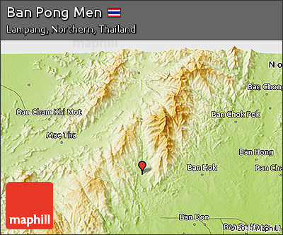 Physical 3D Map of Ban Pong Men